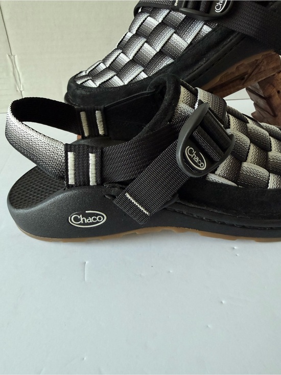 Chaco Canyon Woven Clog Fade B /W Mens Size 10 Black Slip On Mules Shoes New main image 4